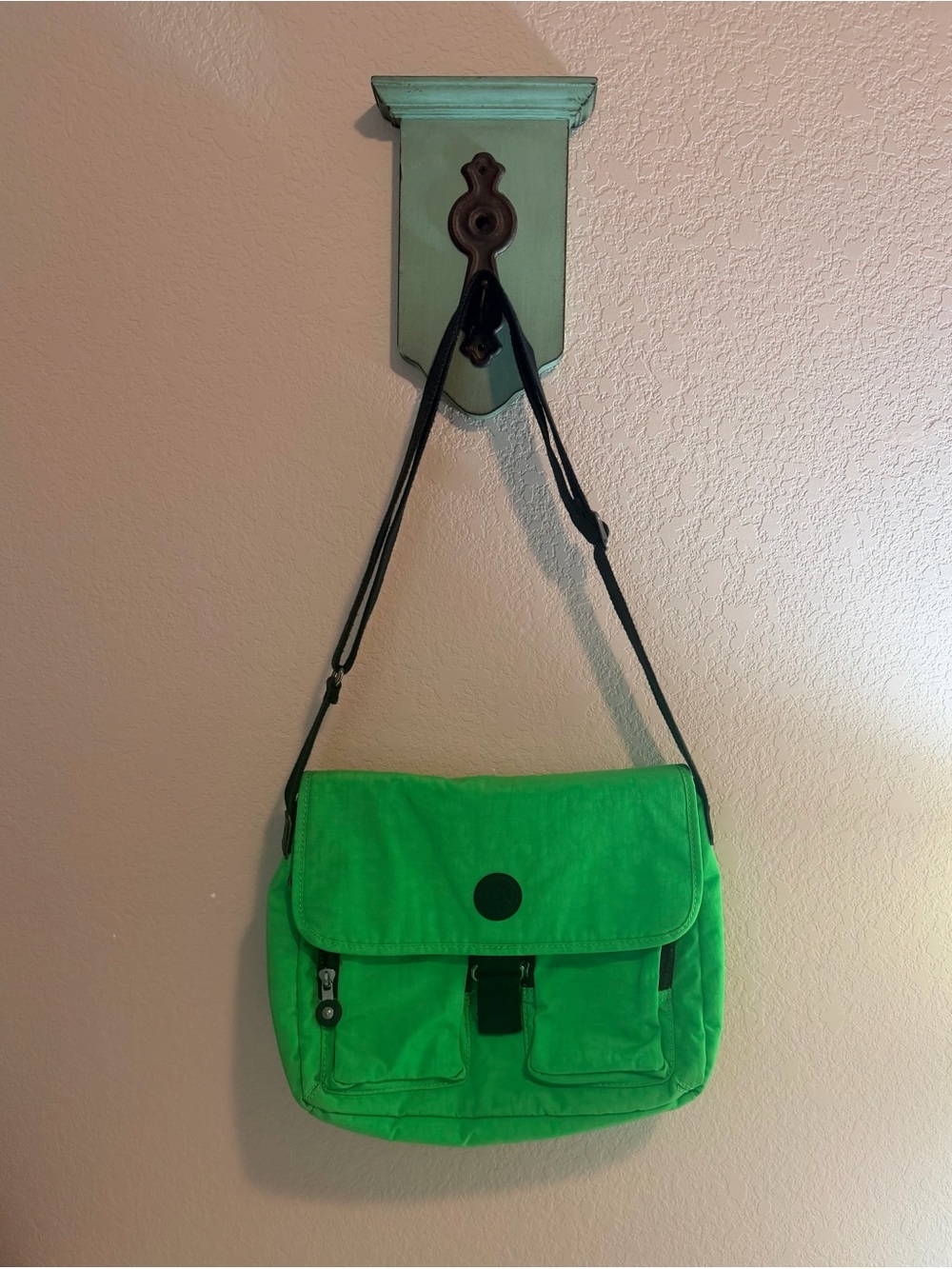 Kipling Vintage Rita Medium Crossbody Messenger Bag - Bright Apple Green